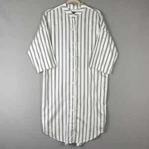 Striped Midi Dress - Black and White